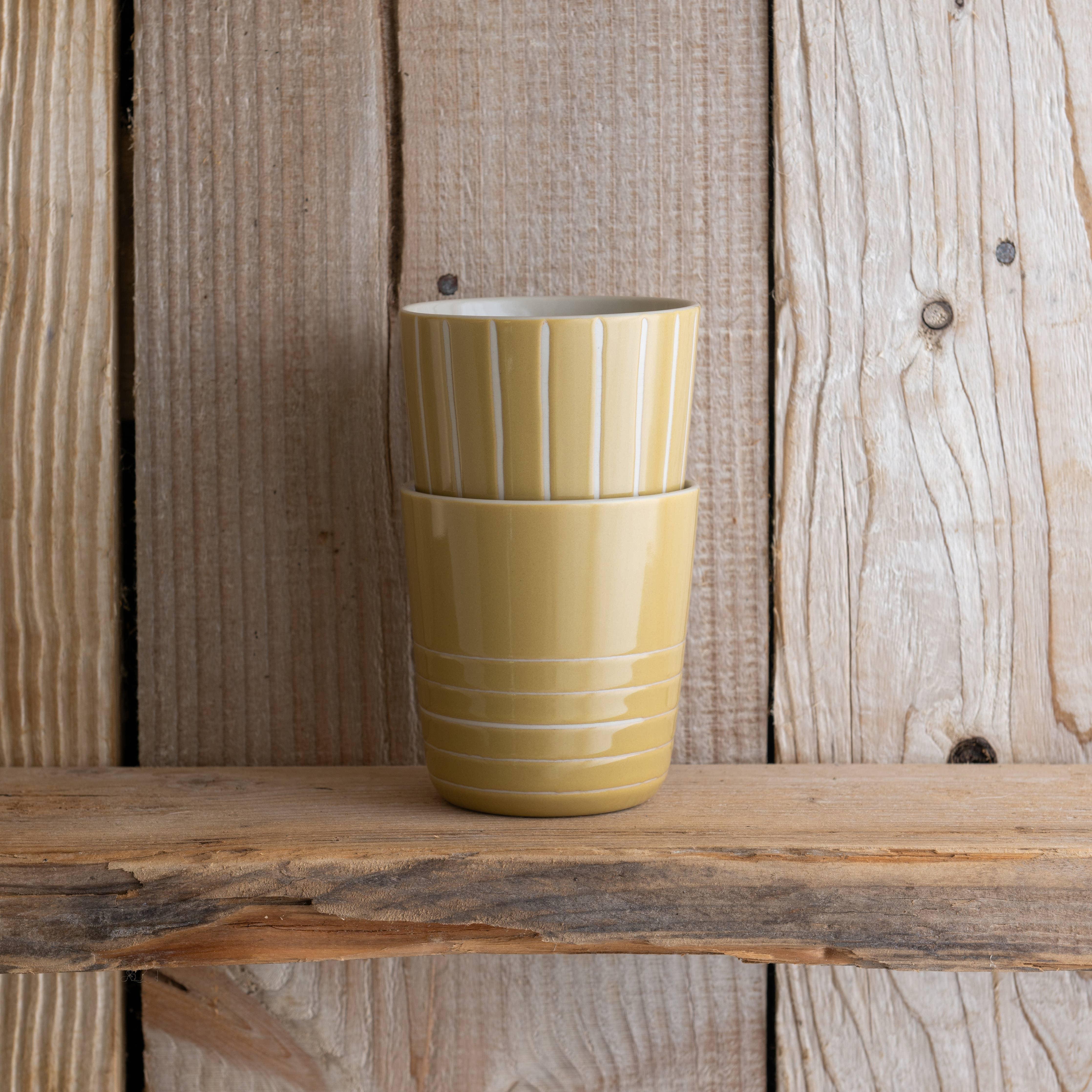 Kindred Vervain Beaker - Mustard Yellow - Large (Set of 2) - Image 3