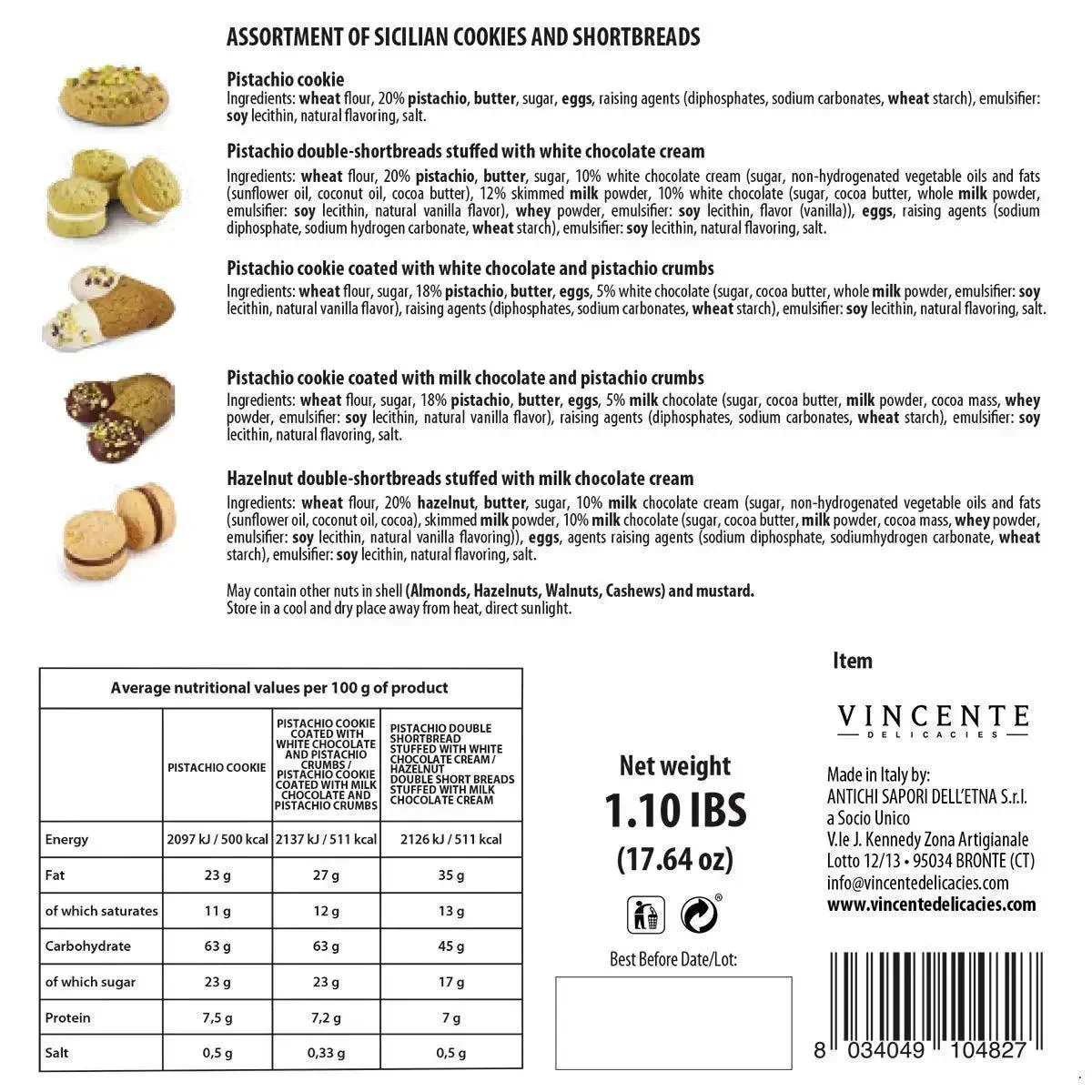 Vincente Delicacies Pistachio Cookies (500g) - Image 3