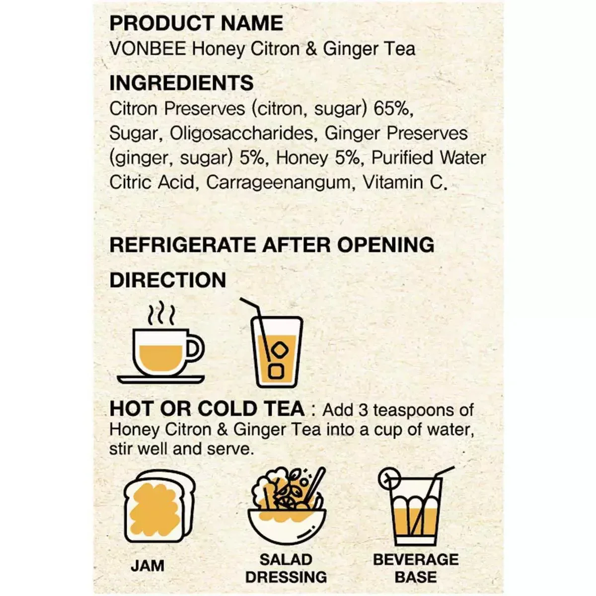 VonBee Citron & Ginger Tea (2kg) - Image 4