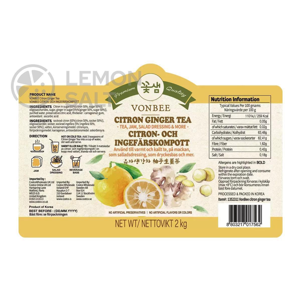VonBee Citron & Ginger Tea (2kg) - Image 5