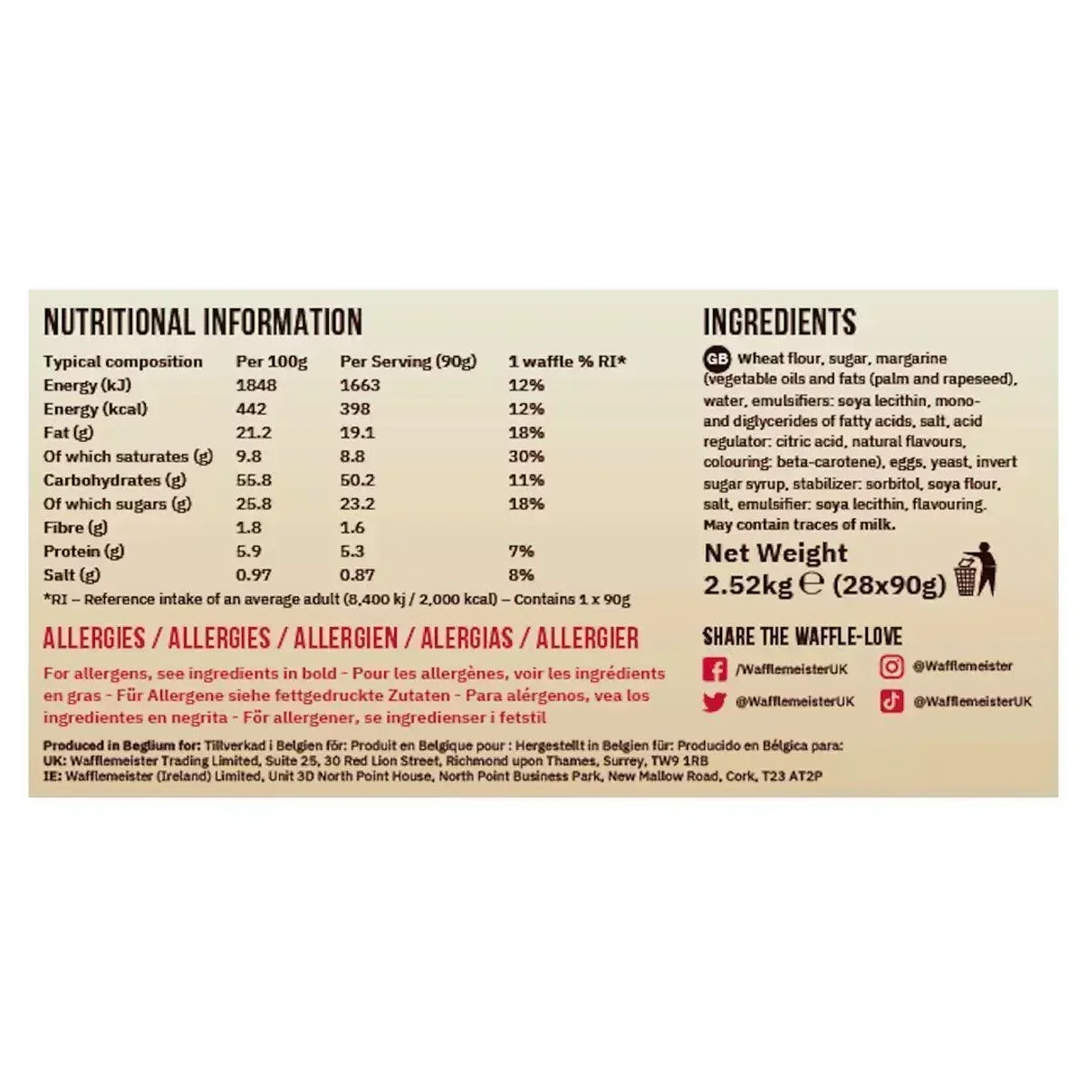 Wafflemeister Belgian Waffles (28x90g) - Image 4