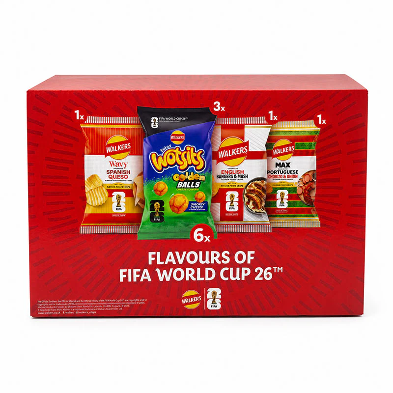 Walkers Flavours of FIFA World Cup 2026 - Multipack Crisps (6x150g)