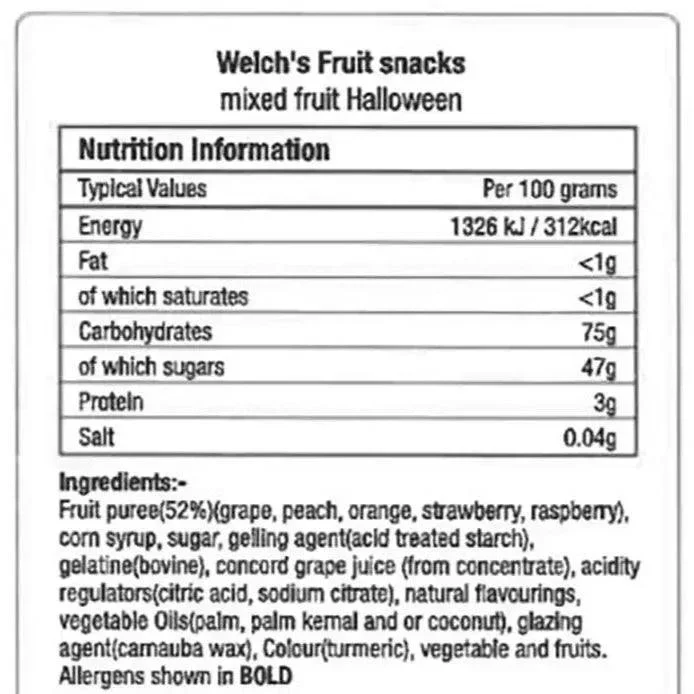 Welch's Fruit Snacks Halloween Pouches (160x14g) - Image 2