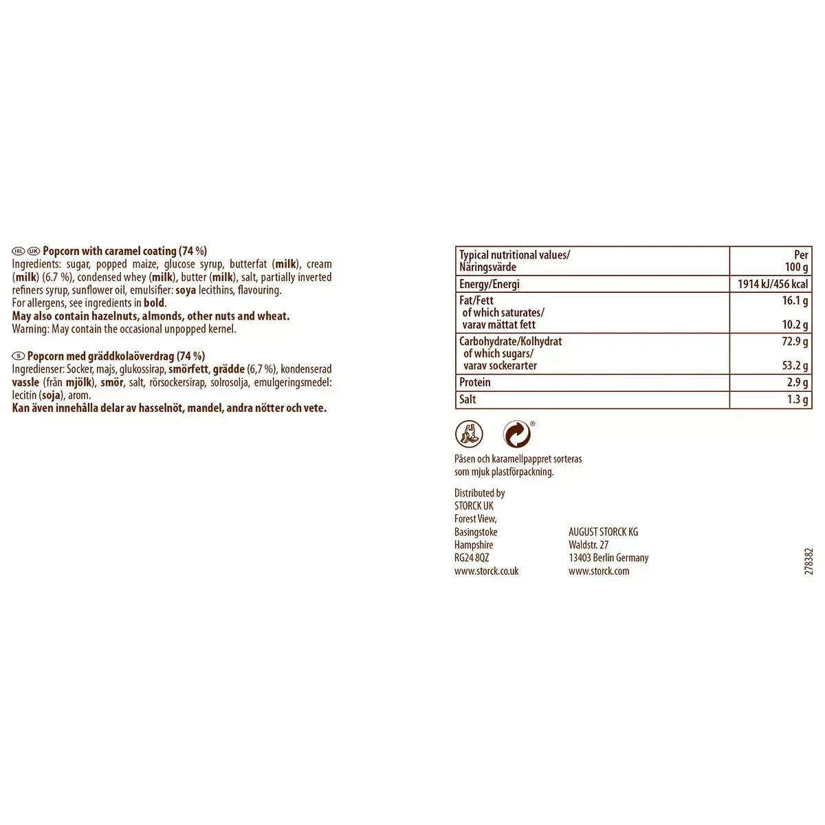 Werther's Original Caramel Popcorn (624g) - Image 2