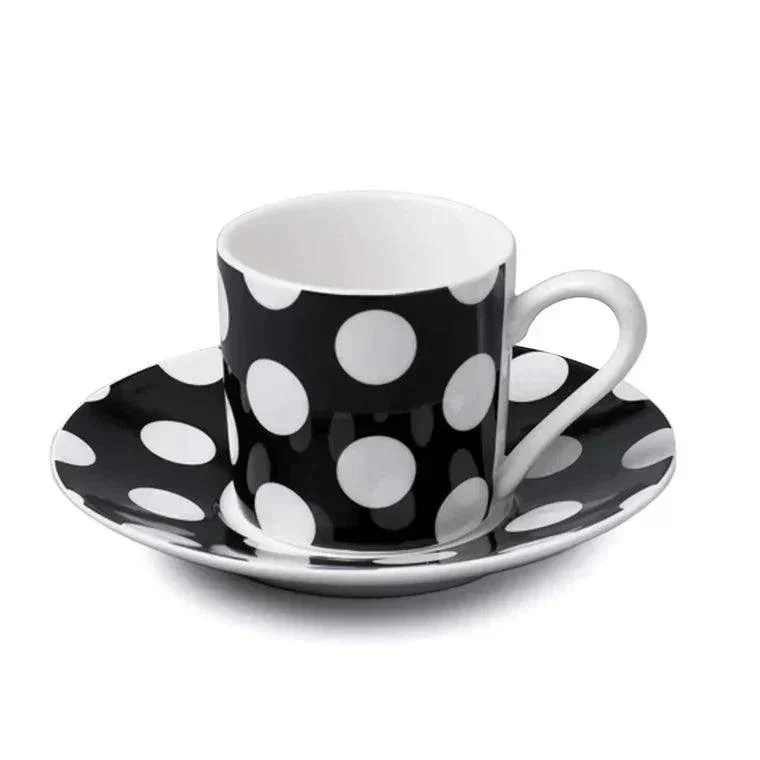 WM Bartleet & Sons - Spotty Espresso Cup & Saucer - Black