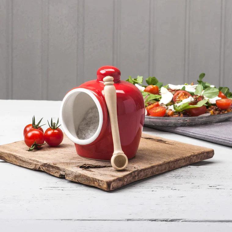 WM Bartleet & Sons - Traditional Salt Pig with Spoon - Red - Image 2