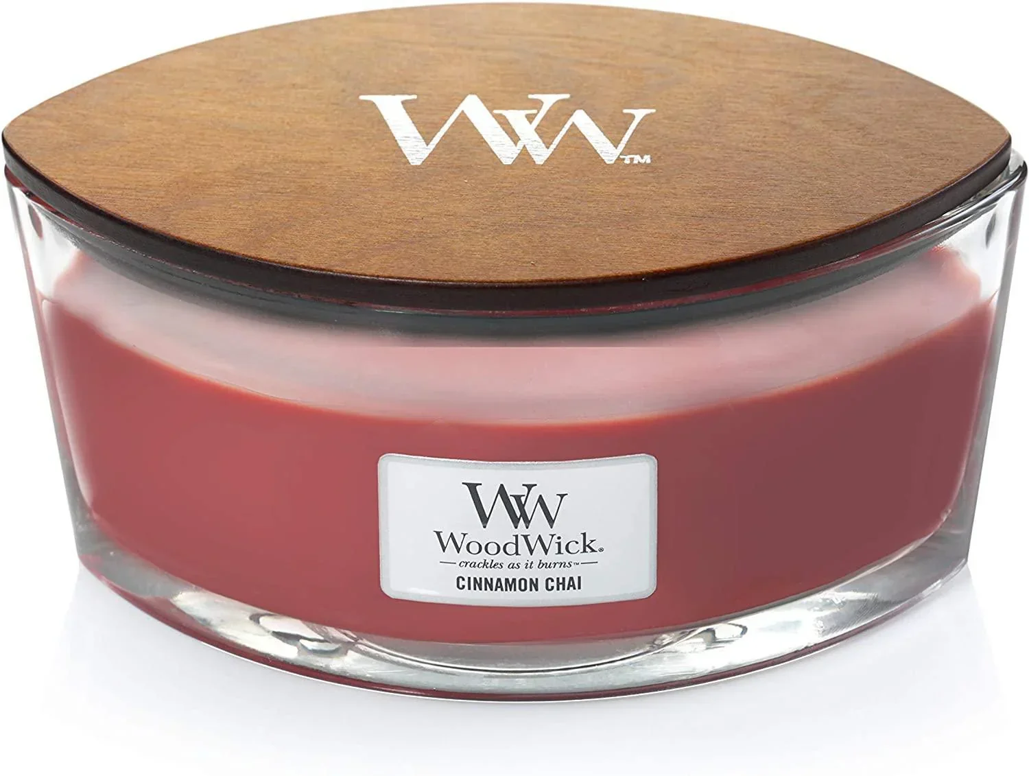 WoodWick Cinnamon Chai Ellipse Scented Candle (453g) - Image 2