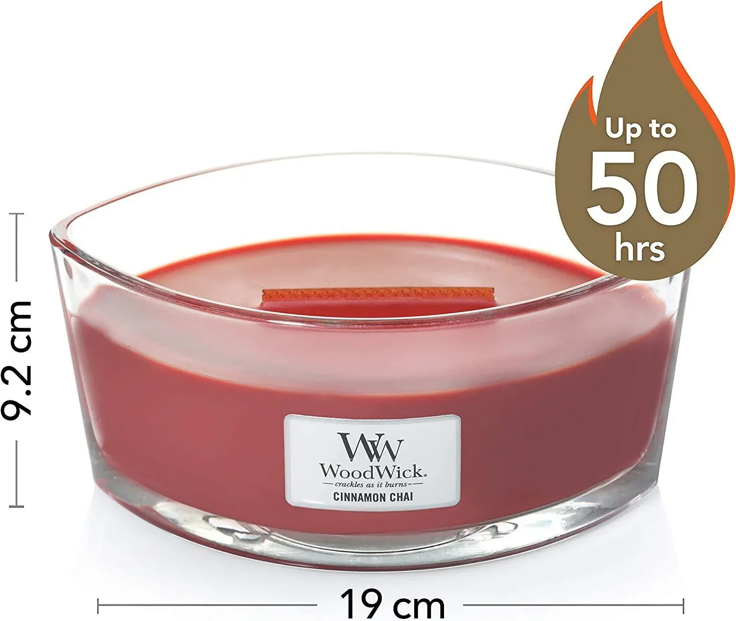 WoodWick Cinnamon Chai Ellipse Scented Candle (453g) - Image 3