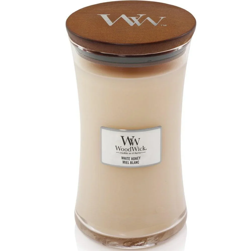 WoodWick Large Hourglass White Honey Scented Candle (609g) - Image 2