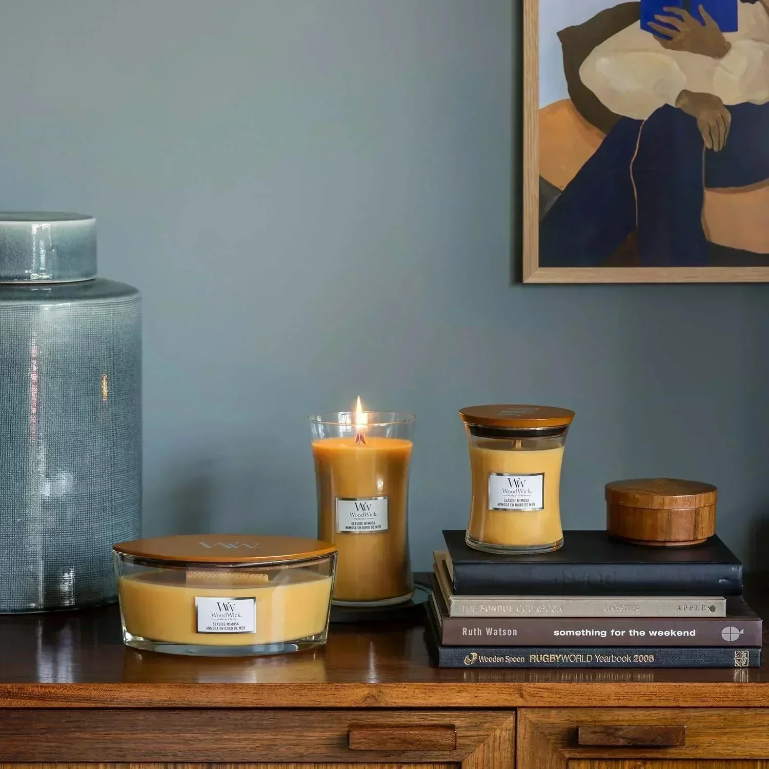 WoodWick Seaside Mimosa Ellipse Scented Candle (453g) - Image 3