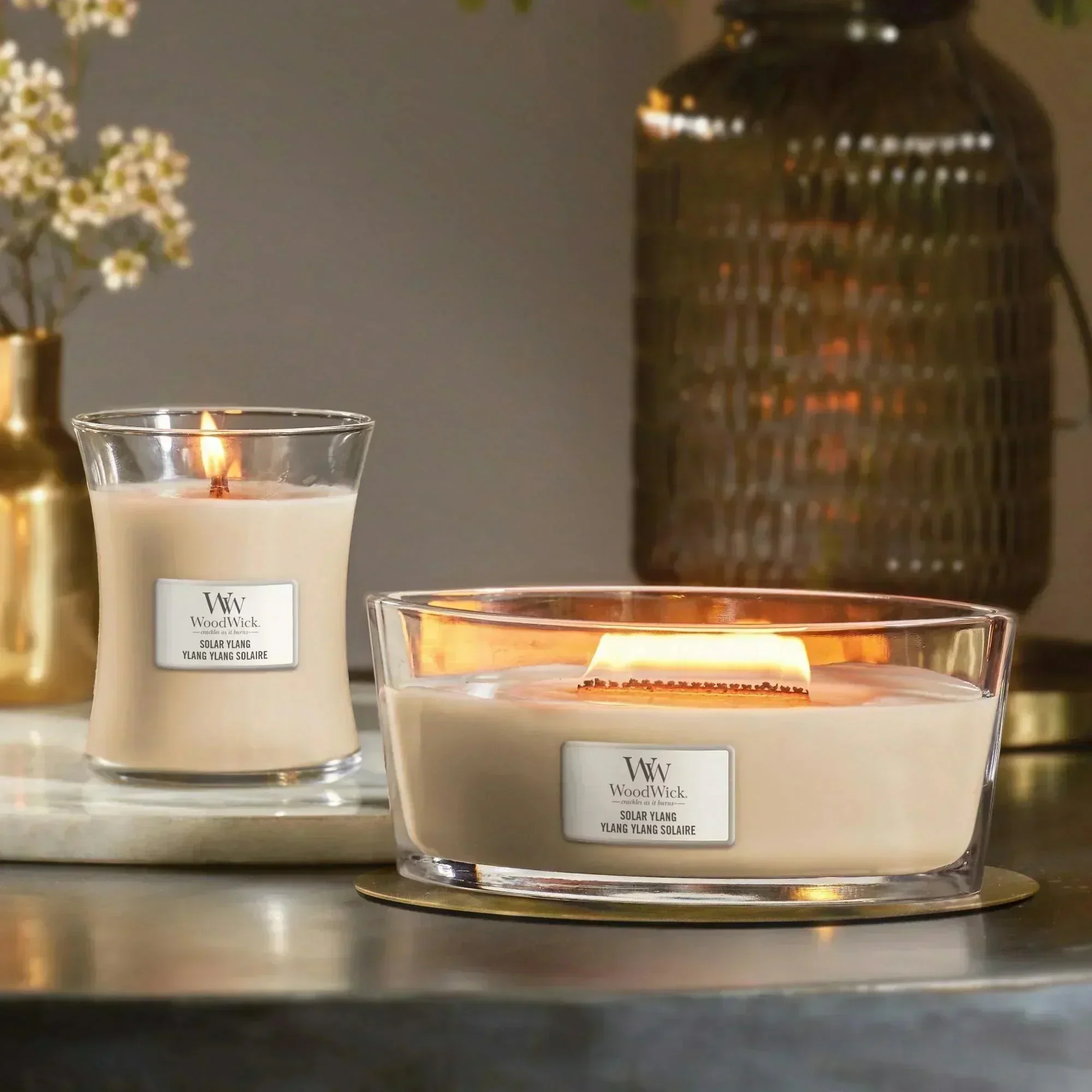 WoodWick Solar Ylang Ellipse Candle (453g) - Image 3