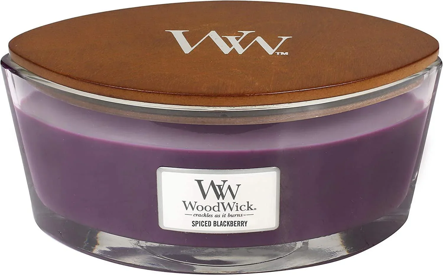 WoodWick Spiced Blackberry Ellipse Scented Candle (453g) - Image 2