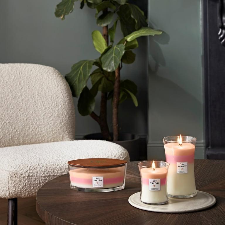 WoodWick Trilogy Large Hourglass Blooming Orchard Scented Candle (609g) - Image 2