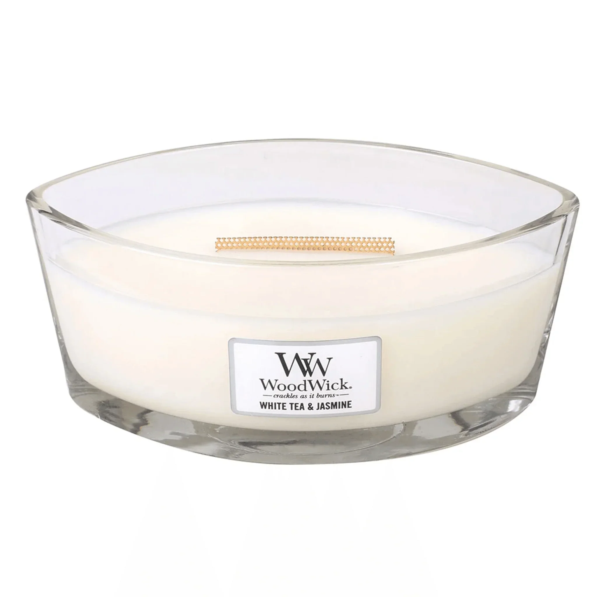 WoodWick White Tea Jasmine Ellipse Candle (453g) - Image 2