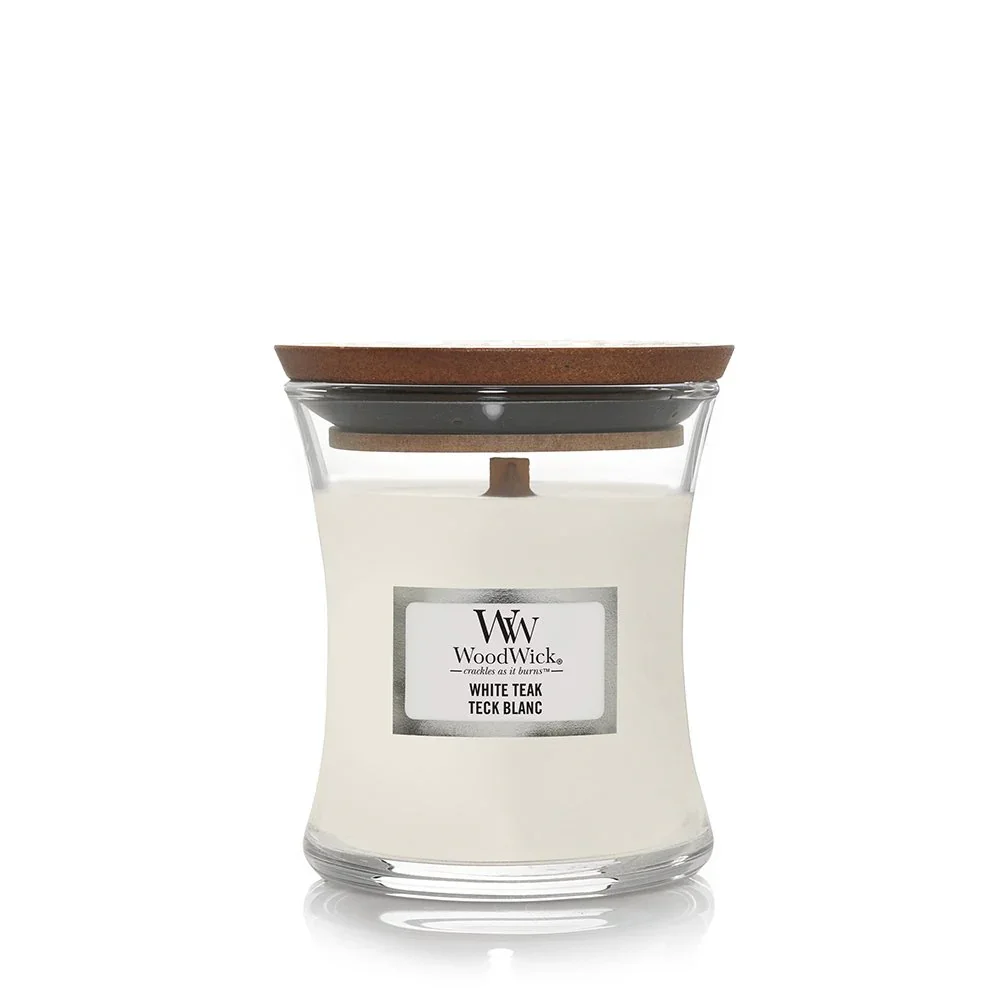 WoodWick White Teak Mini Hourglass (85g)