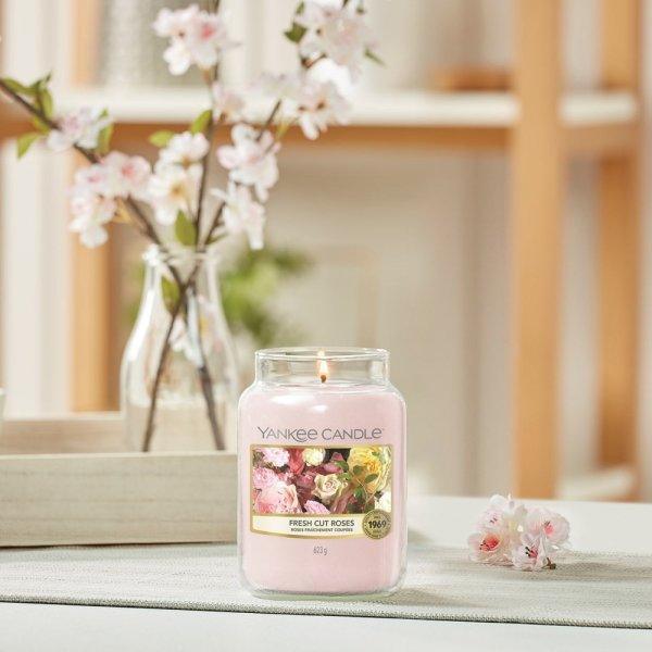 Yankee Candle Large Jar - Fresh Cut Roses Scented Candle - Image 2