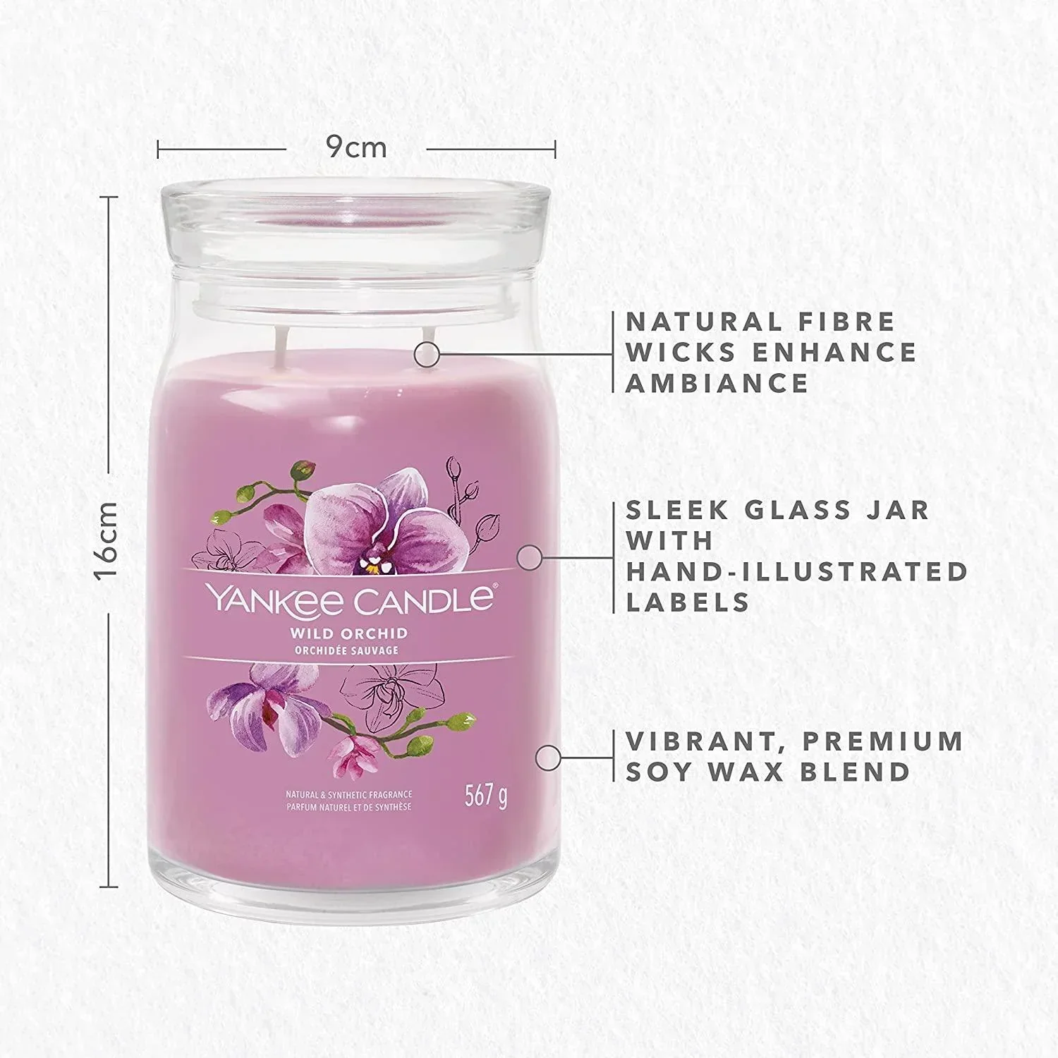 Yankee Candle Signature Large Jar - Wild Orchid Scented Candle - Image 5