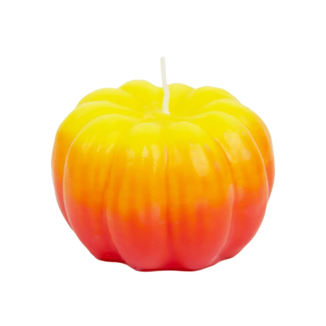 Yellow & Orange Halloween Pumpkin Candle