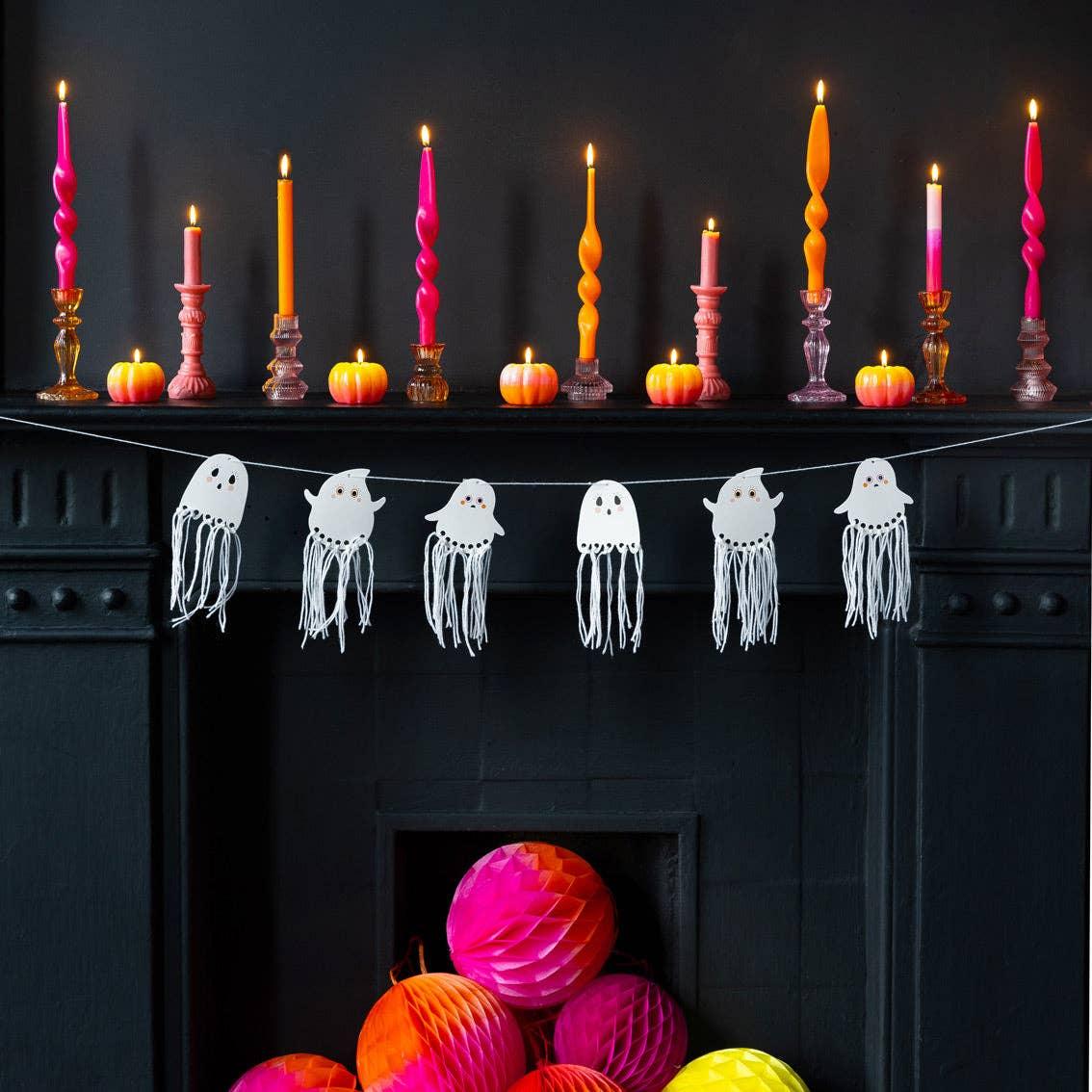 Yellow & Orange Halloween Pumpkin Candle - Image 6