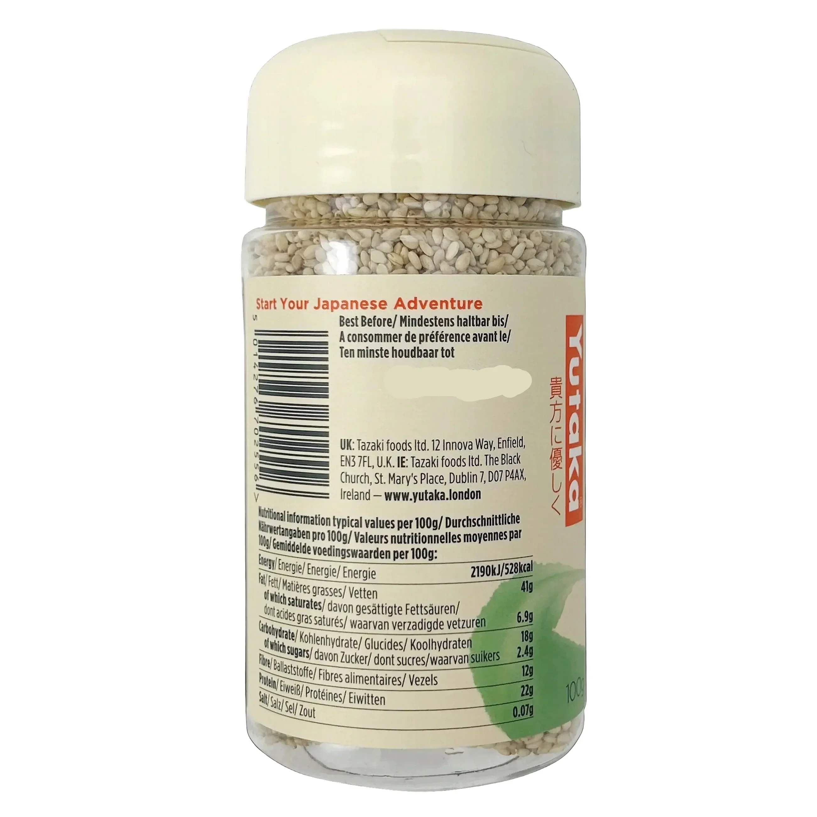 Yutaka White Roasted Sesame Seeds (100g) - Image 2