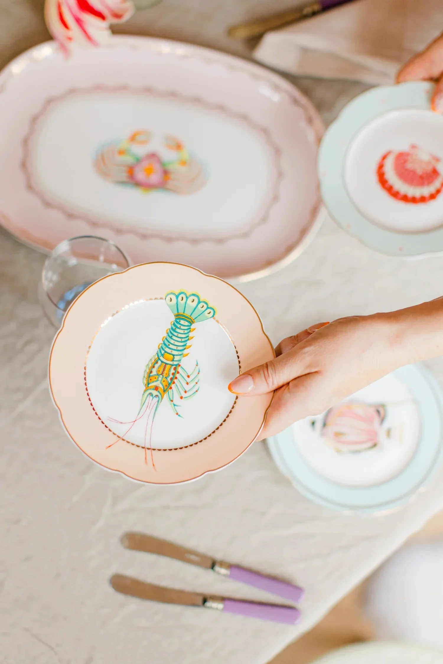 Yvonne Ellen Fishy Tea Plates - Set of 4 (16cm) - Image 5