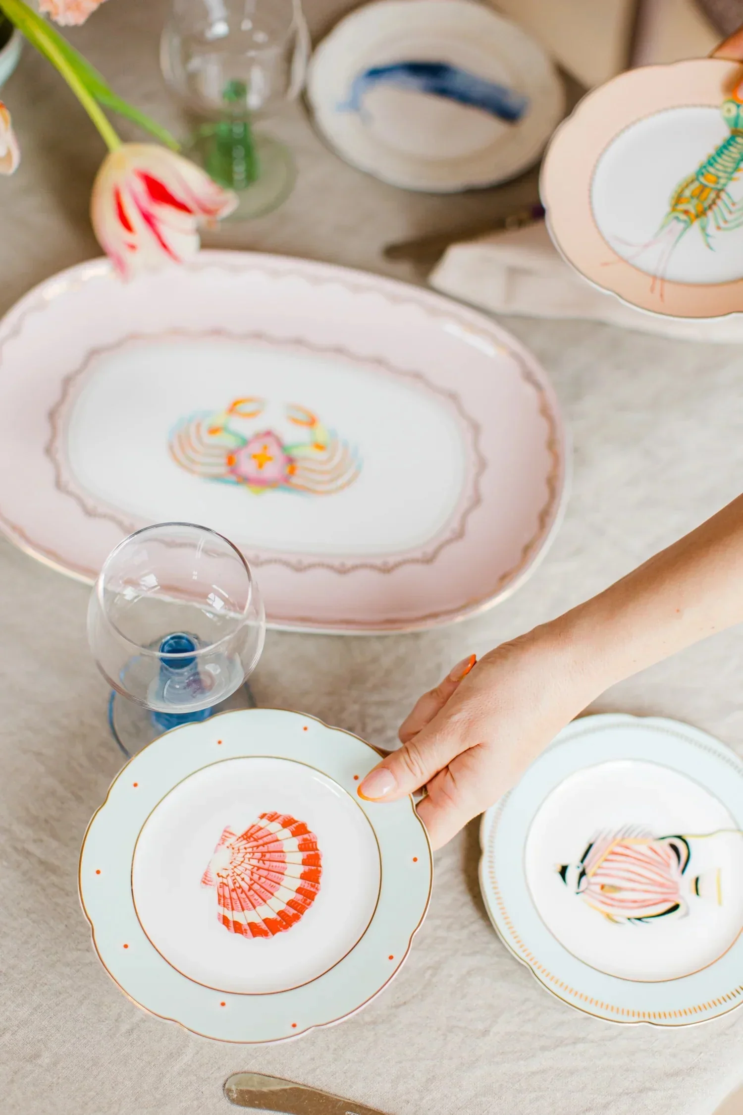 Yvonne Ellen Fishy Tea Plates - Set of 4 (16cm) - Image 7