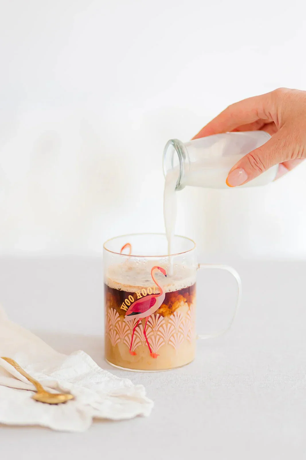 Yvonne Ellen Flamingo Glass Mug - Image 2
