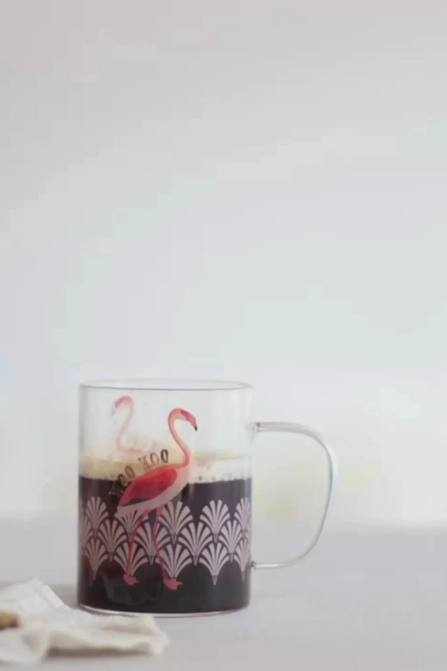 Yvonne Ellen Flamingo Glass Mug - Image 5