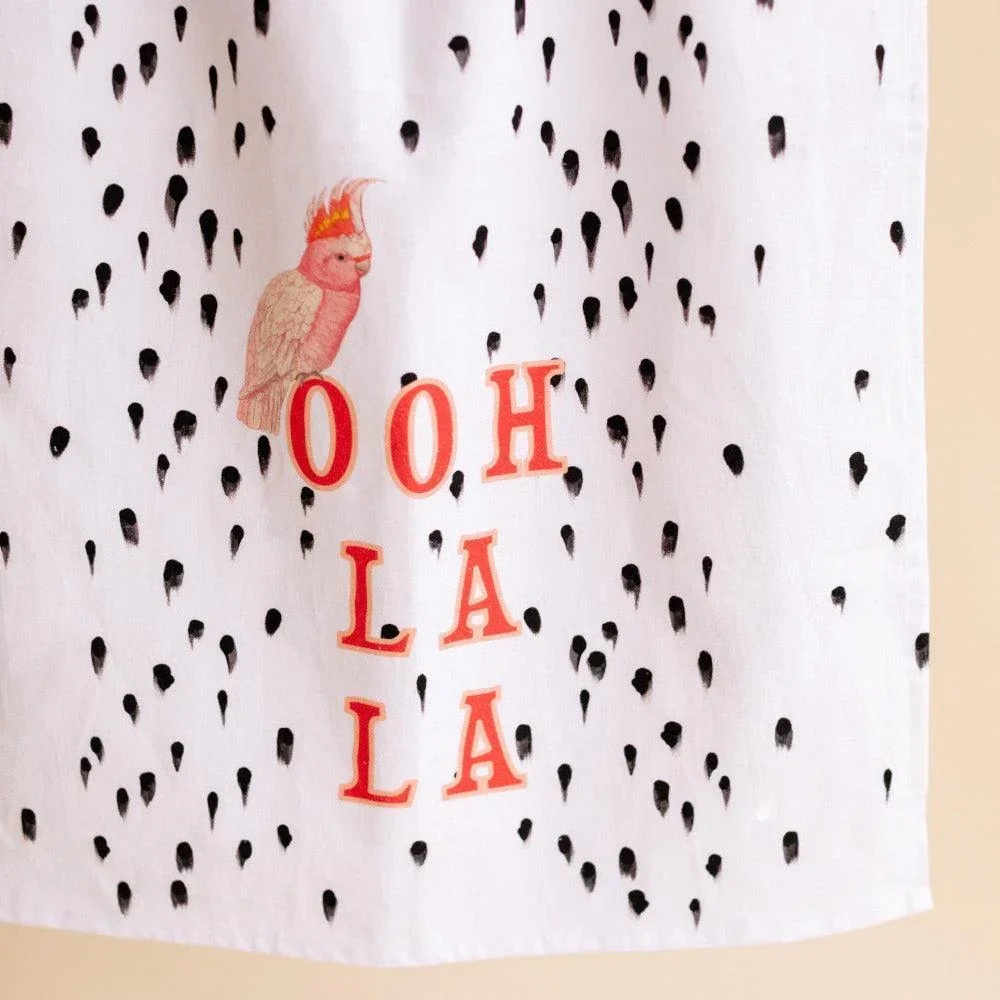 Yvonne Ellen Set Of 2 Tea Towels Alphabet and Ooh La La - Image 4