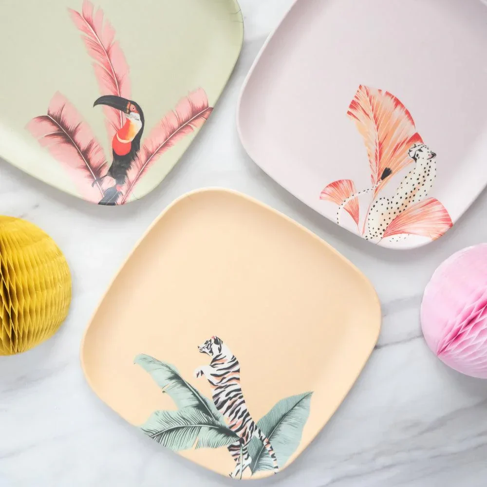 Yvonne Ellen Set of 4 Animal Melamine Plates 20cm - Image 2