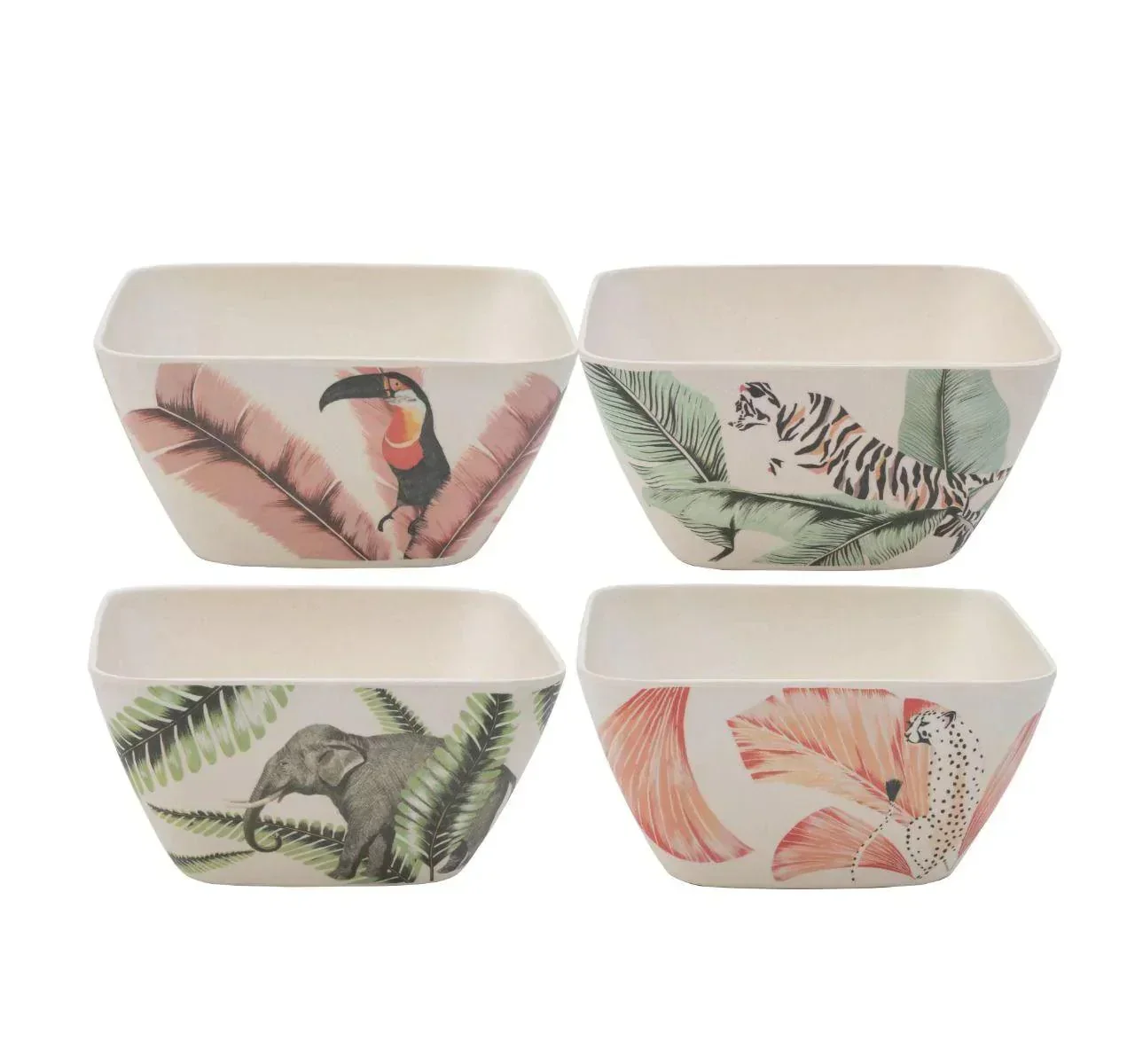 Yvonne Ellen Set of 4 Matte Melamine Bowls (14cm)