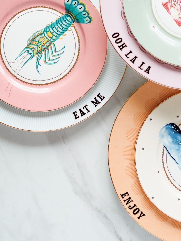 Yvonne Ellen Set of 4 Slogan Dinner Plates (26.5cm) - Image 2