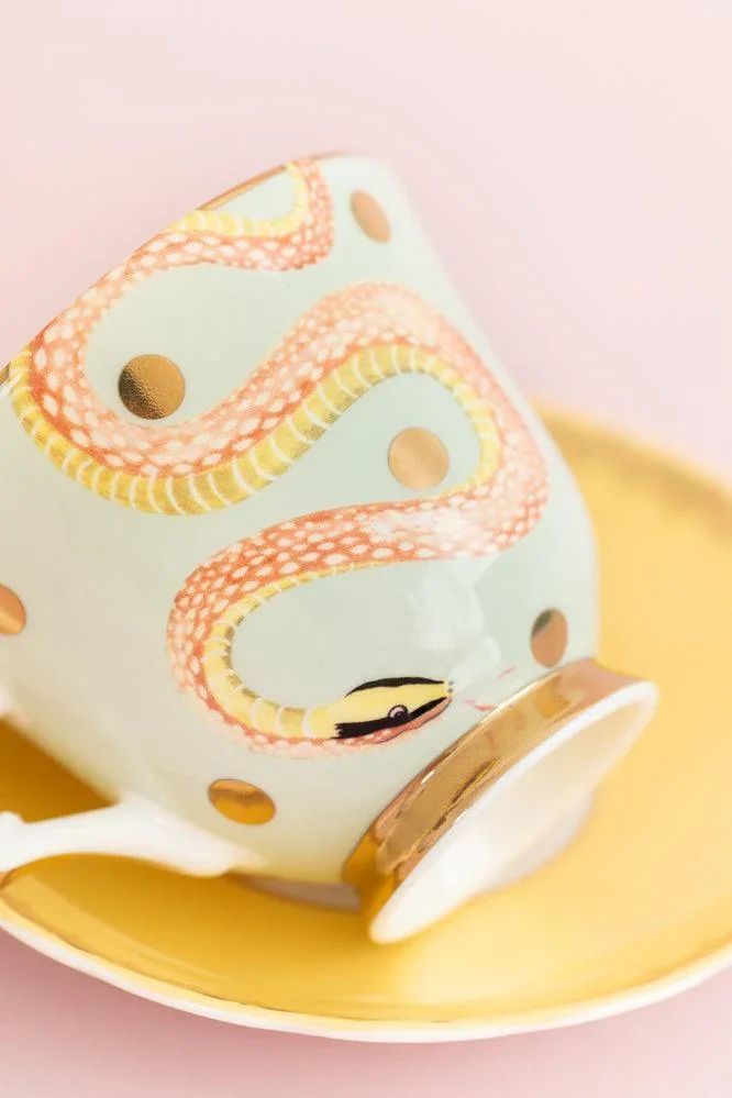 Yvonne Ellen Teacup & Saucer - Snakey - Image 4