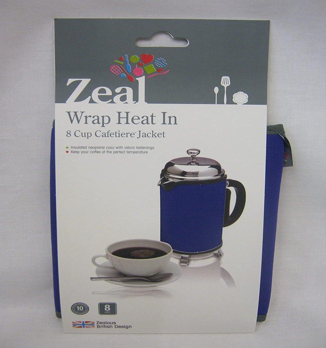 Zeal 8 Cup Cafetiere Insulated Purple Jacket