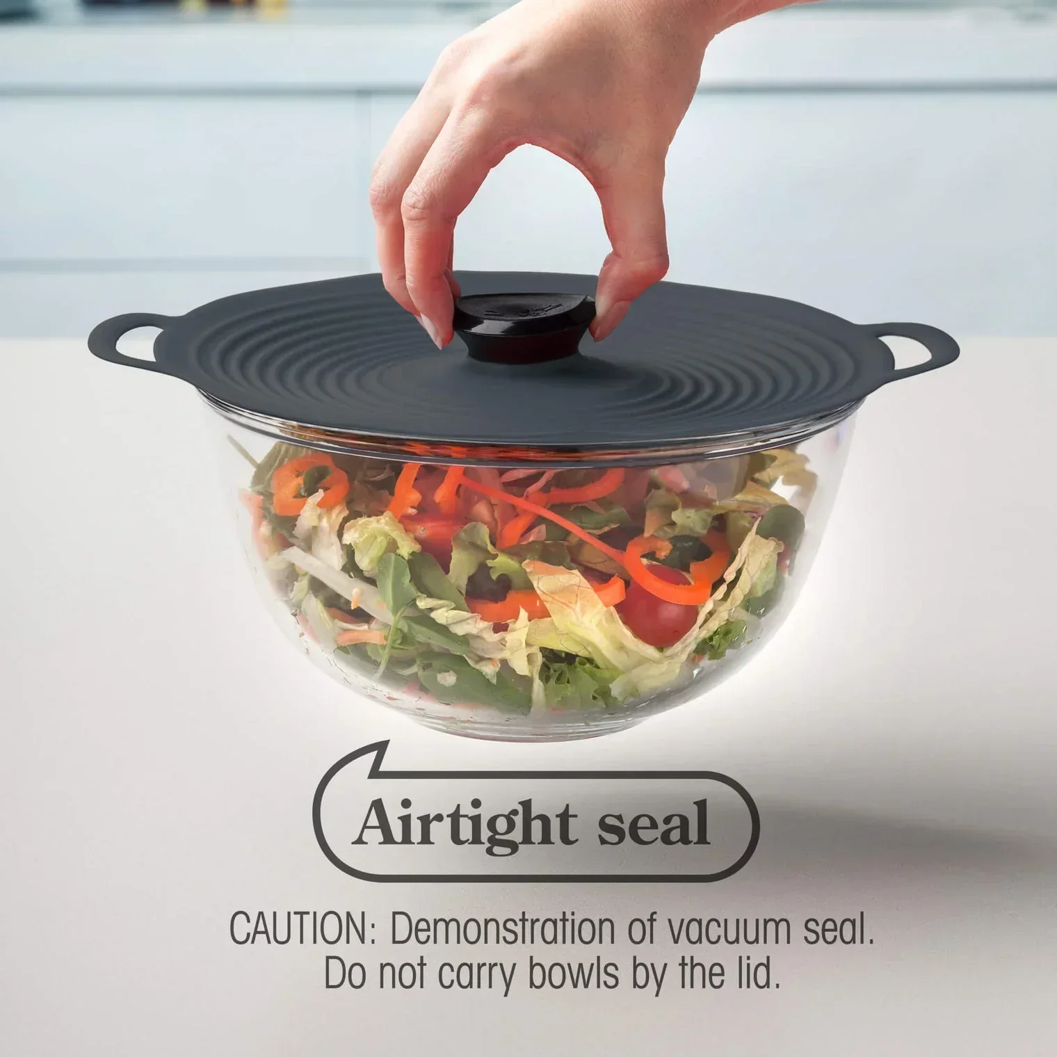 Zeal Classic Silicone Self Sealing Lid, Extra Large - Dark Grey (28cm) - Image 2