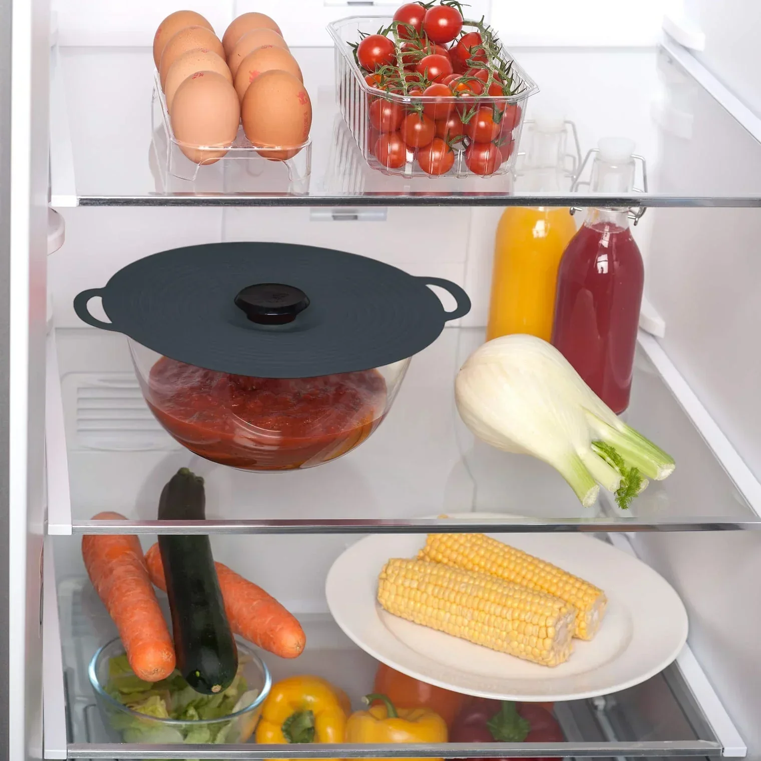 Zeal Classic Silicone Self Sealing Lid, Extra Large - Dark Grey (28cm) - Image 6