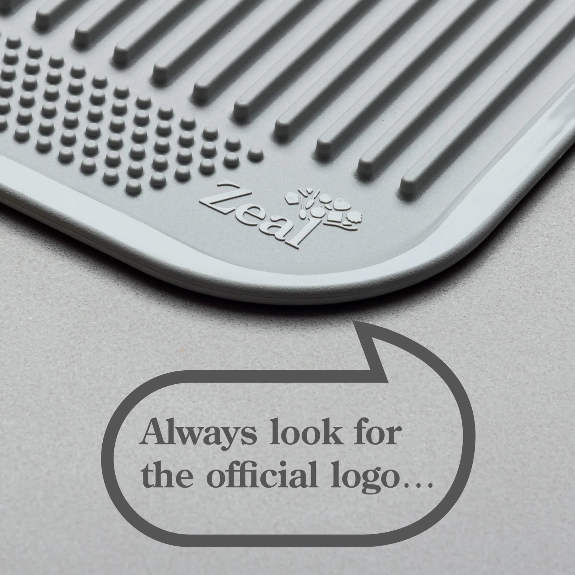 Zeal Silicone Draining Mat - Dark Grey (31cm) - Image 11