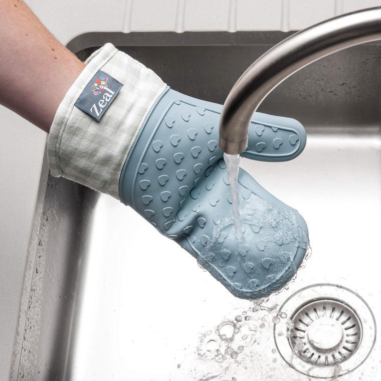 Zeal Silicone Duck Egg Blue Single Oven Glove - Image 2