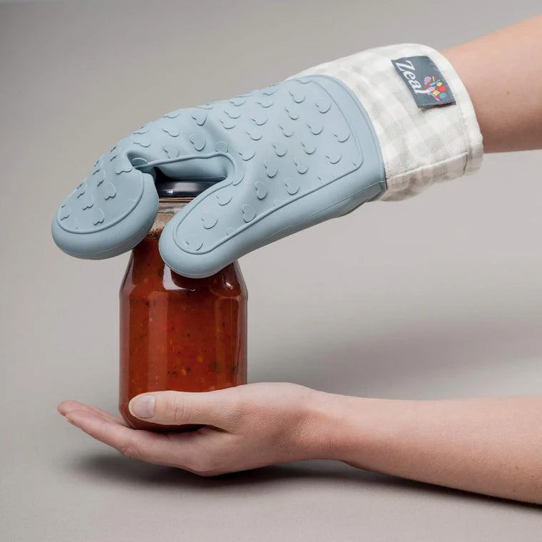 Zeal Silicone Duck Egg Blue Single Oven Glove - Image 4