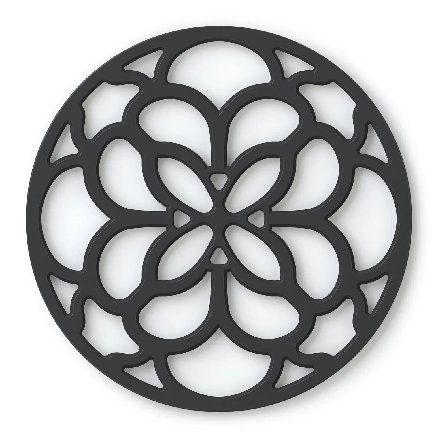 Zeal Silicone Heritage Circular Silicone Trivet -  Black (20cm)