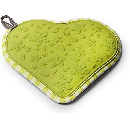Zeal Silicone Lime Green Heart Shaped Trivet Mat
