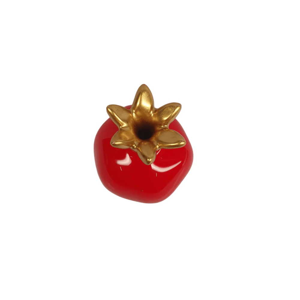 Zeeen Handcrafted Ceramic Pomegranate - Large (6.5cm) - Image 3