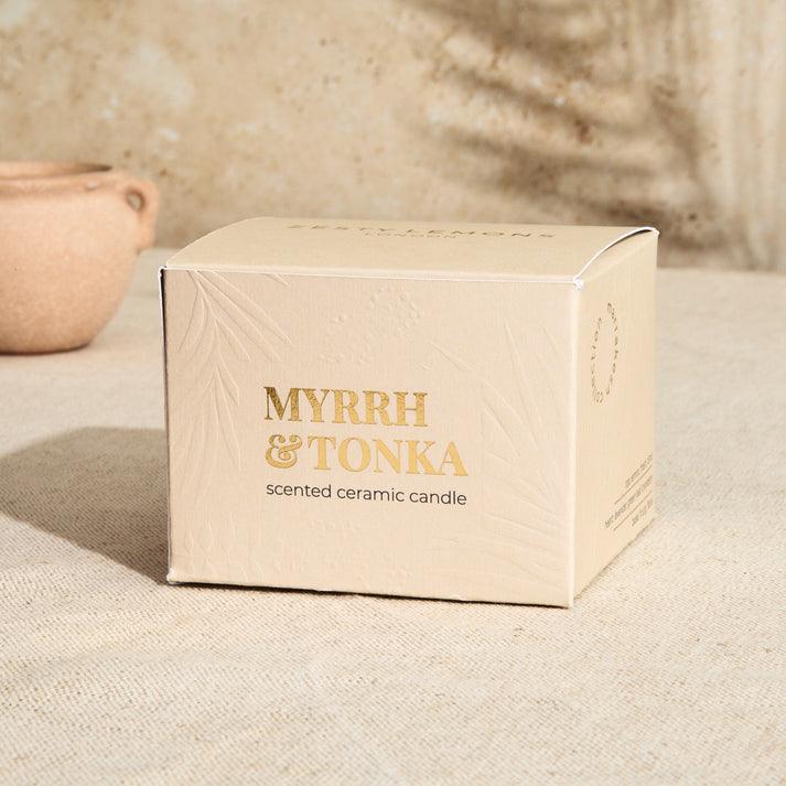 Zesty Lemons Marrakesh Sandstone Pottery Candle - Myrrh & Tonka - Image 4